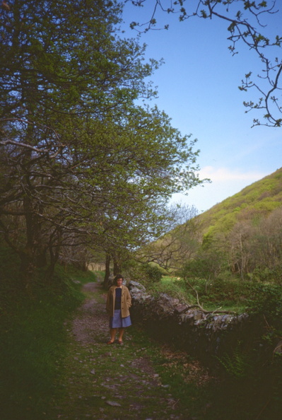 Joan on Path to Heddons Mouth Devon May 1978.jpg